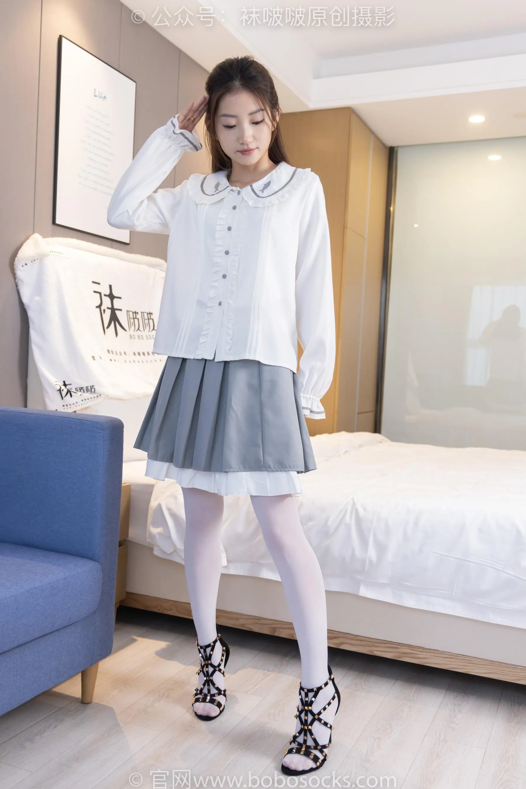 [BoBoSocks袜啵啵]NO.211 小沫-高跟鞋、厚白丝 [89P]插图8